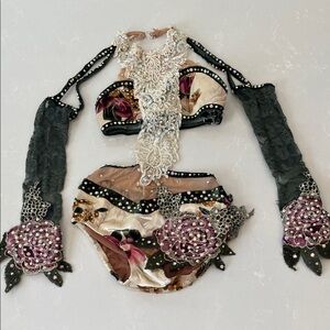 Floral Embellished Dance Costume